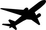 飛行機シルエット（オプションロゴ017）