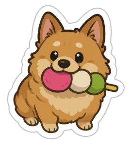イラストを元に、輪郭カットのフルカラーステッカー製作