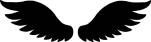 羽シルエット（オプションロゴ025）